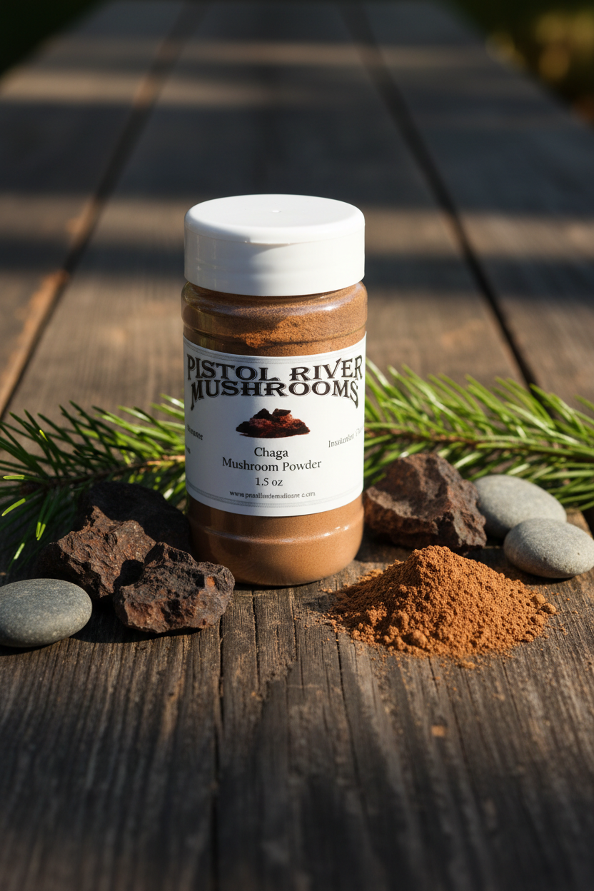 Chaga Mushroom Powder 3.5oz Jar