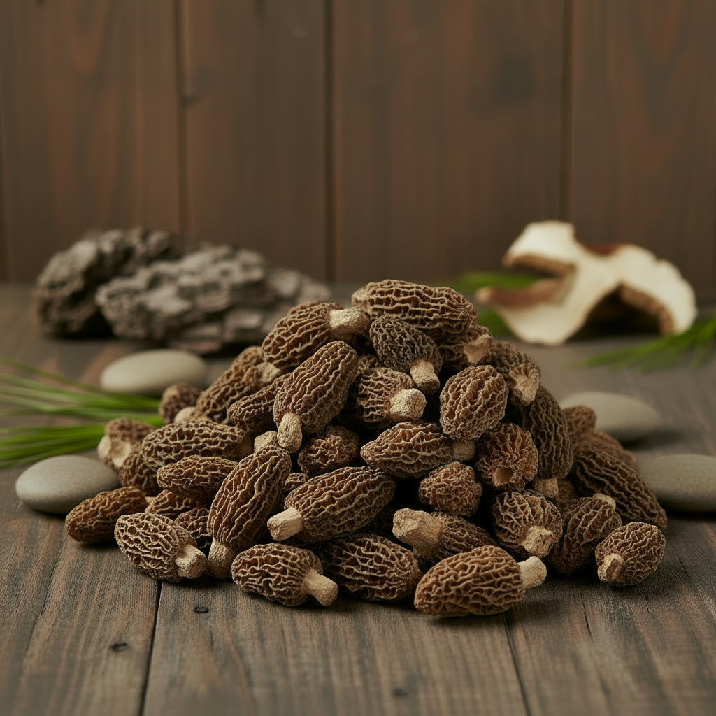Dried Morel Mushrooms - No Bowl, No Logo